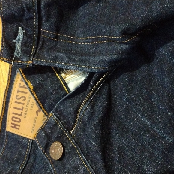 Hollister Men's Classic-Fit Jeans 5 Pockets Straight Leg Solid Blue Size… - Picture 6 of 7